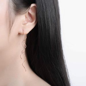Rose Gold/Champagne Gold Spiral Threader Earrings